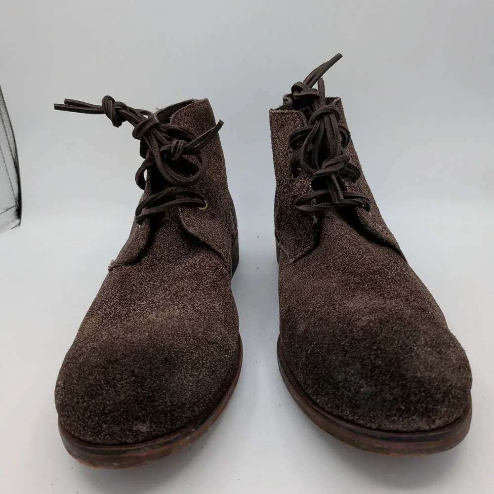John Varvatos USA Mens Dark Brown Suede Chukka‎ Boots F2281P3B Size 13M